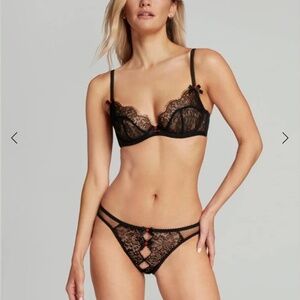 Agent Provocateur Lorna Lace Oevert Black lingerie NIB - Size AP 3 (US 6)